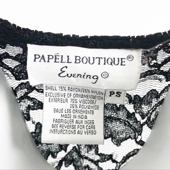 Vintage Papell Sheer Black Lace Cardi Jacket Size Small - Picture 6 of 7